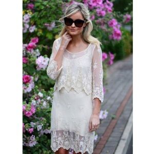 NWOT Zara boho sheer mesh dress size Medium